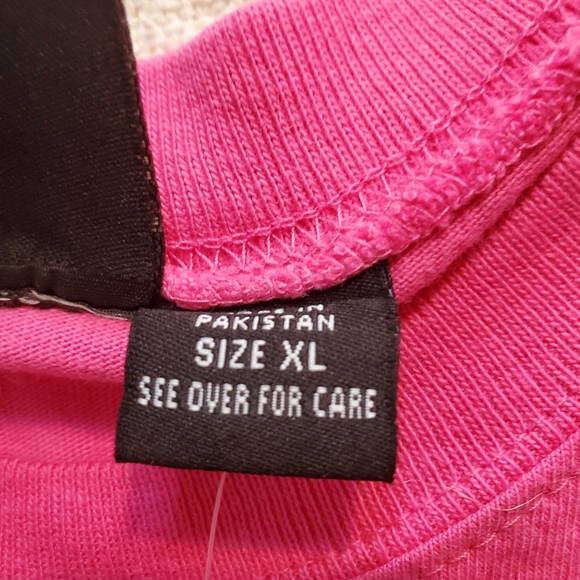 Womens fuchsia pink oversized Pennant sportswear Arlington sweatshirt sweater - Picture 4 of 16